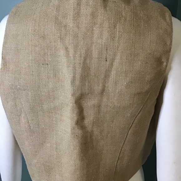 Canvas burlap women's vest - Picture 3 of 5